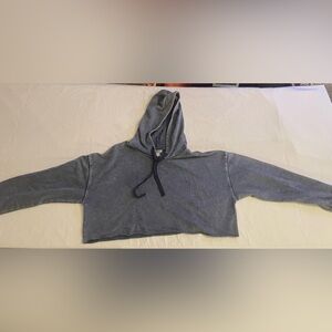 Blue-ish Gray Cropped Hoodie